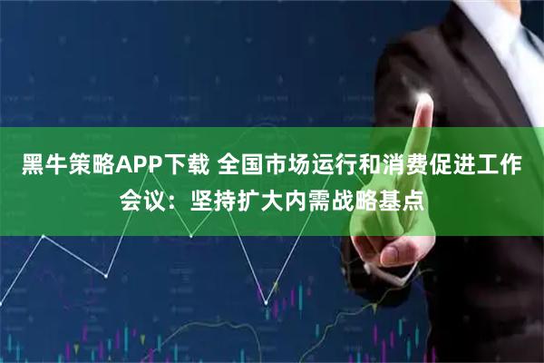 黑牛策略APP下载 全国市场运行和消费促进工作会议：坚持扩大内需战略基点