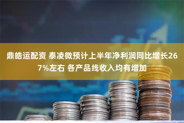 鼎皓运配资 泰凌微预计上半年净利润同比增长267%左右 各产品线收入均有增加