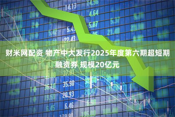 财米网配资 物产中大发行2025年度第六期超短期融资券 规模20亿元